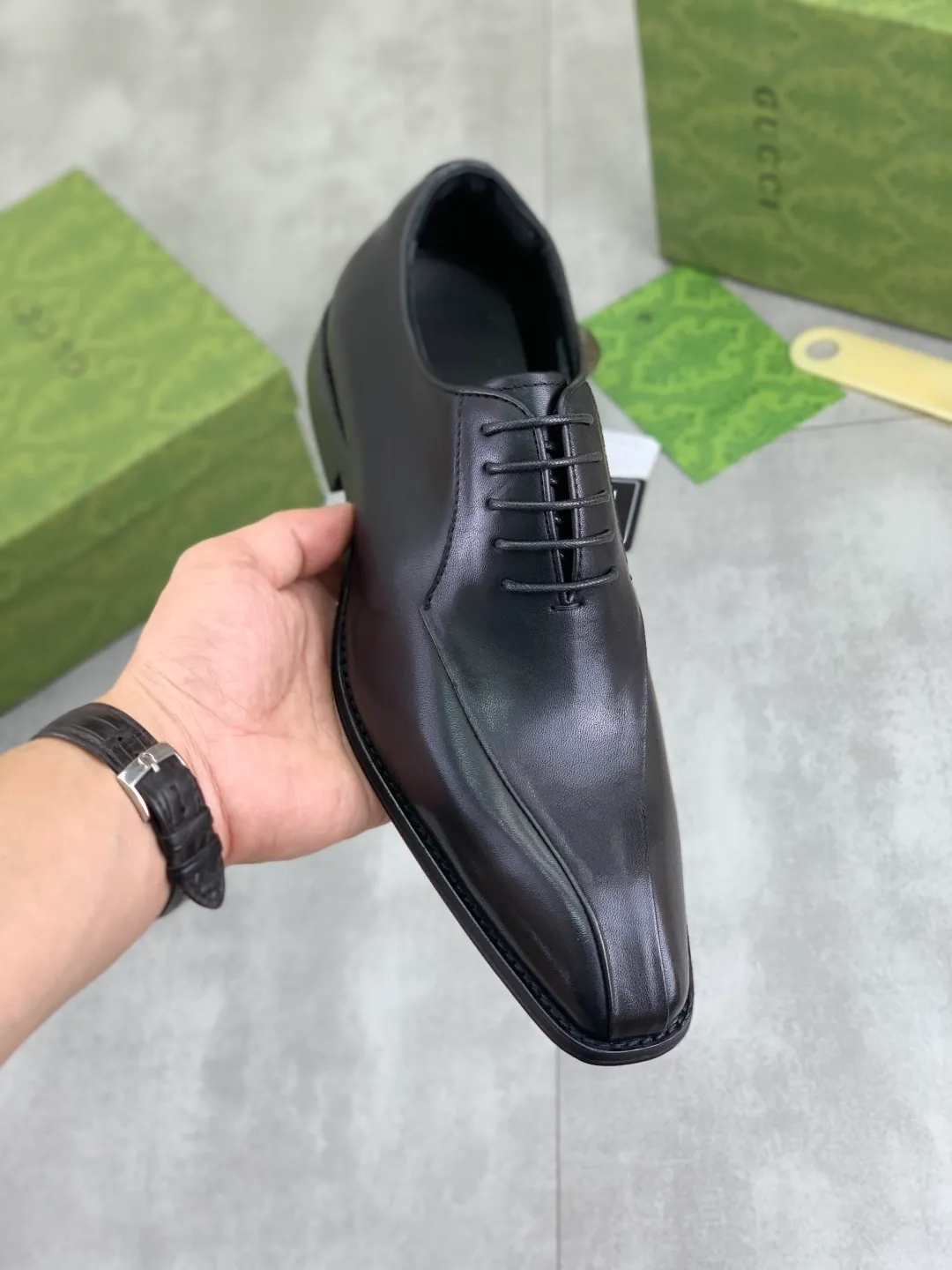 Men's Men's Shoes 💰P542 [New Style] 💰💎💎💎 [Gucci] GUCCI high-end men's formal business leather shoes, original order 1:1! Original imported high-end calfskin, original metal buckle, imported first-layer pigskin lining for feet, original high-end outsole, men's shoe size: 38-44